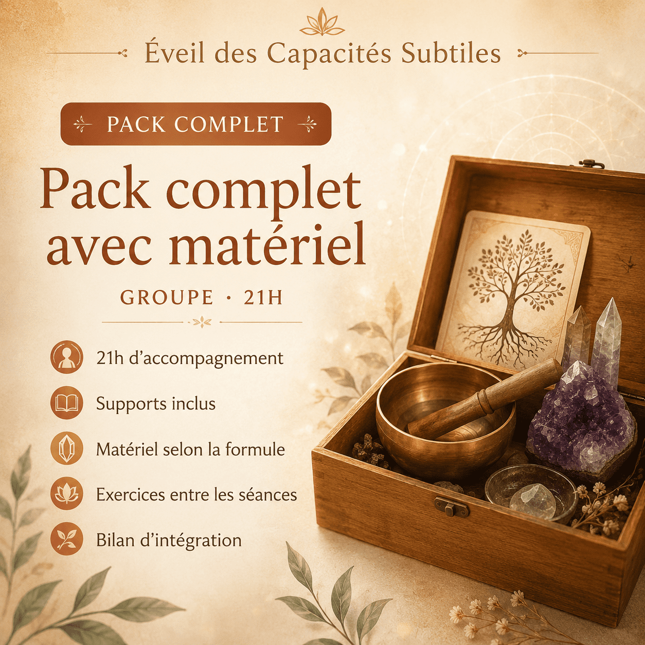 Pack complet avec matériel compris - Parcours Outils & Pratique Groupe · 21h