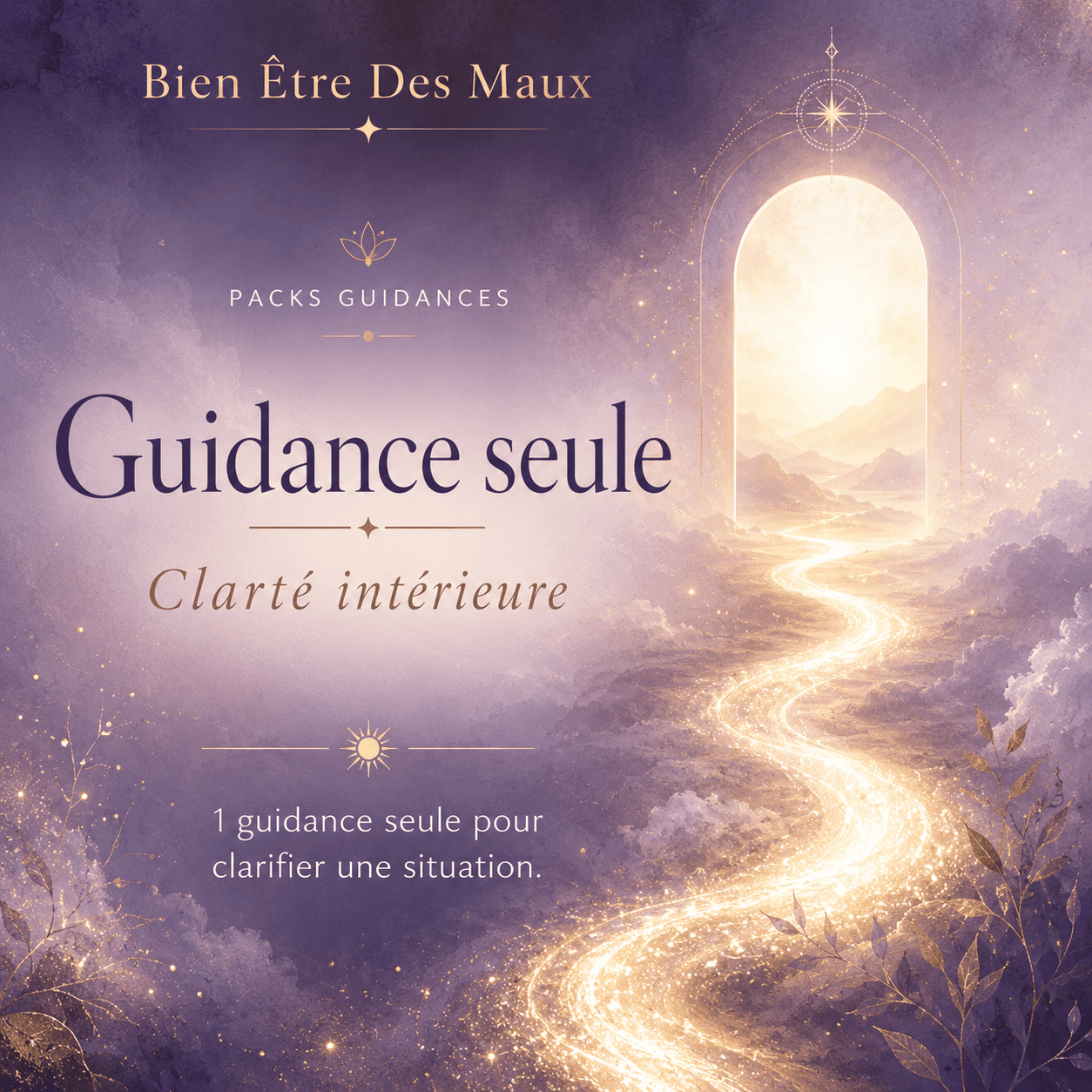 Guidance seule / Clarté intérieure  La plus accessible