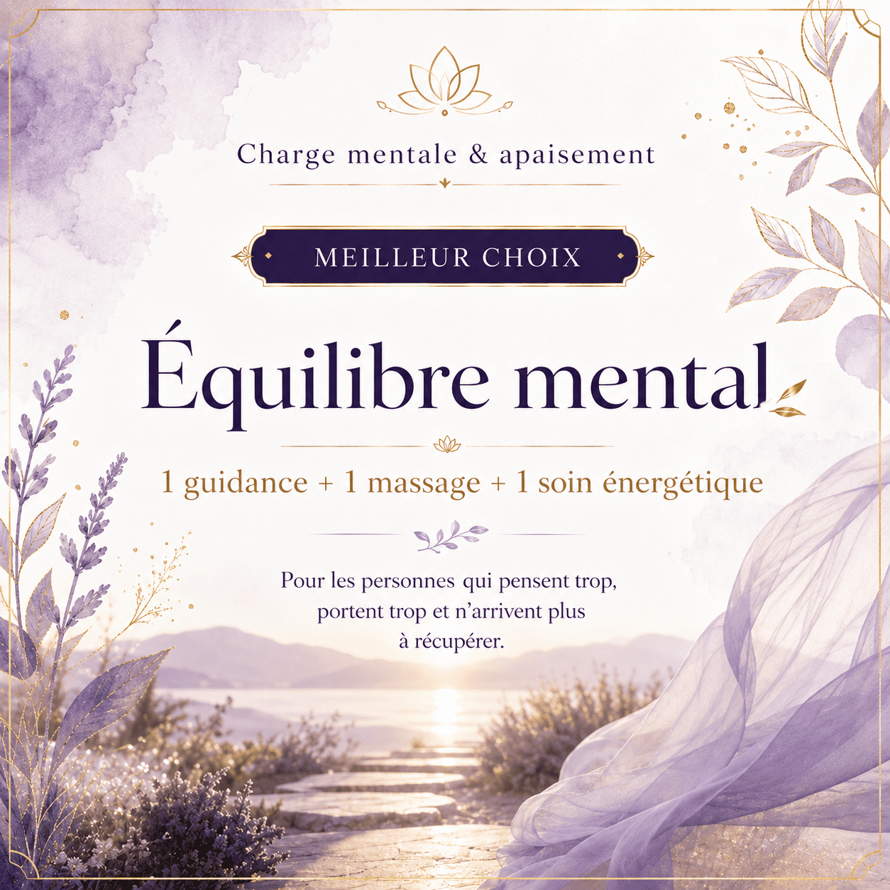 Équilibre mental 1 guidance + 1 massage + 1 soin énergétique - Meilleur choix
