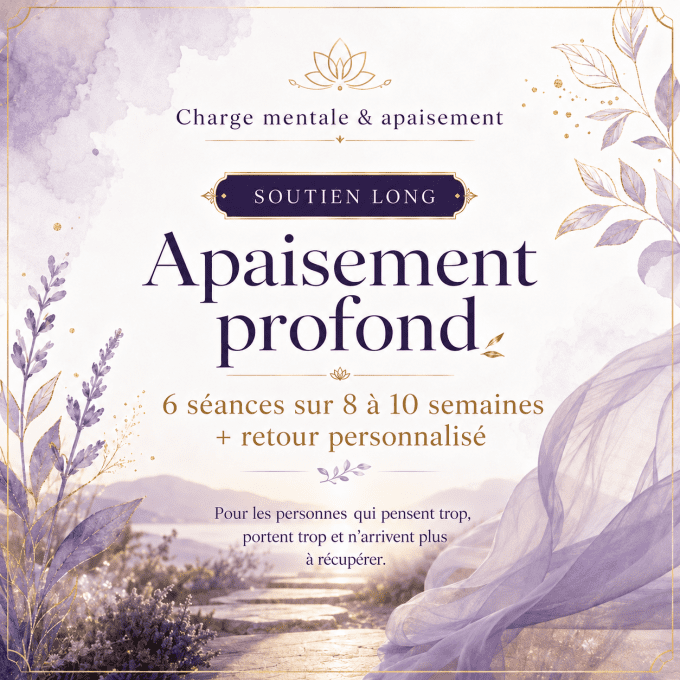 Apaisement profond 6 séances sur 8 à 10 semaines + retour personnalisé - Soutien lo