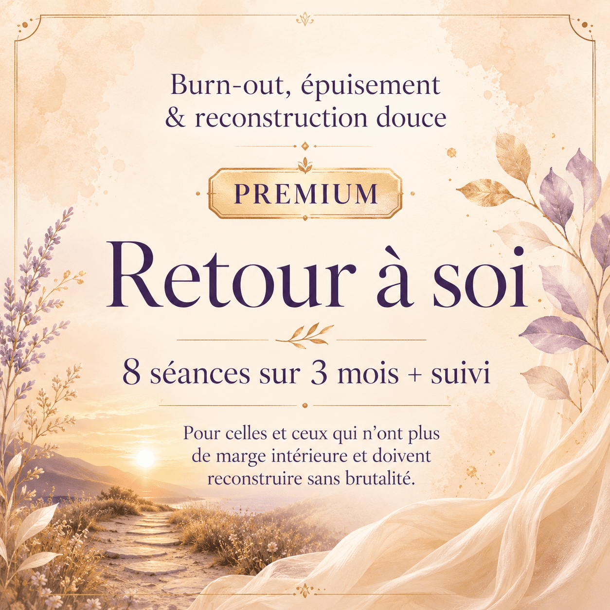 Retour à soi 8 séances sur 3 mois + suivi - Premium
