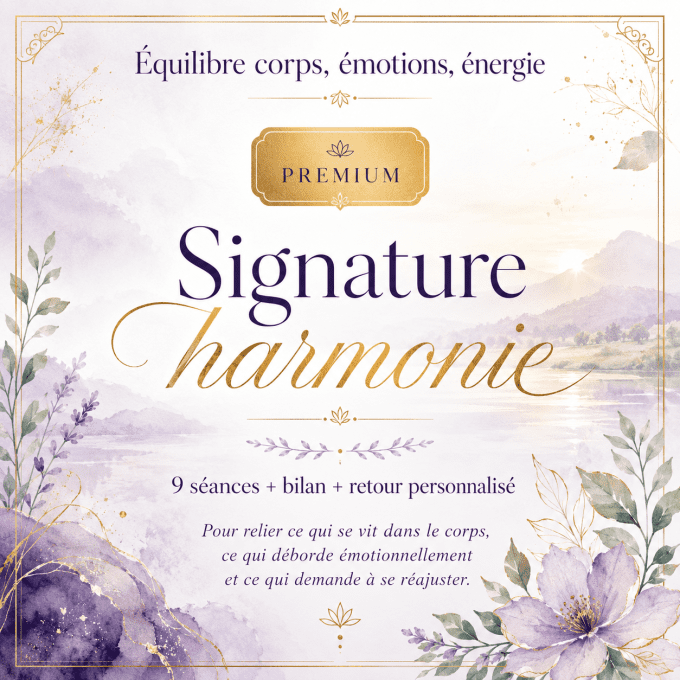 Signature harmonie 9 séances + bilan + retour personnalisé - Premium