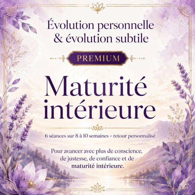 Maturité intérieure 6 séances sur 8 à 10 semaines + retour personnalisé  Badge conseillé : Premium