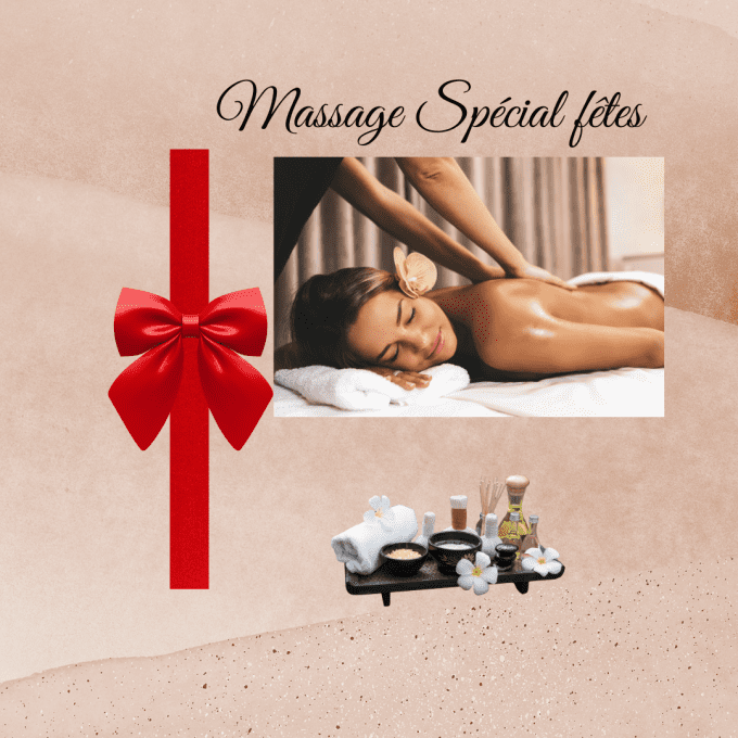 Massage spécial Fêtes – Offre limitée ! Tarif solidaire 1h